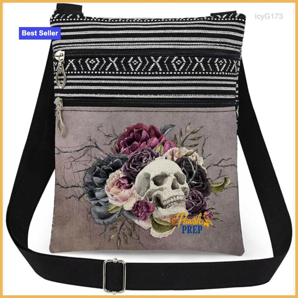 Adjustable Strap Crossbody Bag Small Messenger Pouch Zipper Double Pocket